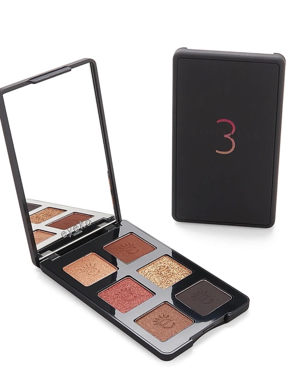 Eyeko Limitless Eyeshadow Palette — Blue Packaging with Neutral Shade Strip